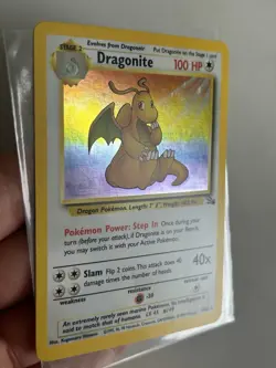 🌟Dragonite 4/62 Fossil Holo Rare Stage 2 English Pokemon TCG Card 1999 MP-LP - Image 2