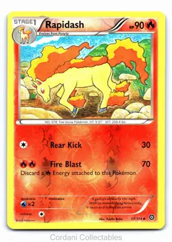 Rapidash 17/114 - Steam Siege - Reverse Holo Pokemon Card - Near Mint - Image 1