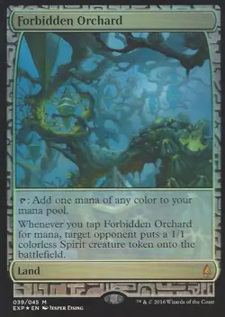MTG English Forbidden Orchard NM Foil Zendikar Expeditions - Image 1