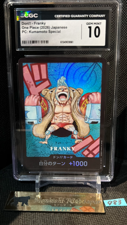 CGC GEM MINT 10 Franky Don!! ONE PIECE Premium Card Collection Kumamoto Special - Image 1