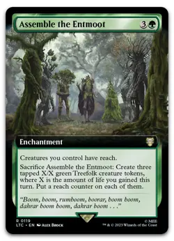 Assemble the Entmoot (Extended Art) #119 (NM) Lord of the Rings LTC Magic MTG - Image 1
