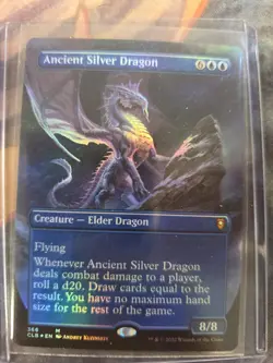 FOIL ANCIENT SILVER DRAGON (BORDERLESS) Commander Legends: Battle For Baldur's G - Image 1