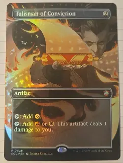 Talisman of Conviction (Borderless) Commander: Secrets of Strixhaven Foil MTG - Image 1