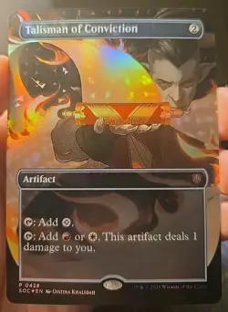 Talisman of Conviction (Borderless) Commander: Secrets of Strixhaven Foil MTG - Image 2