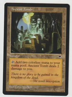 MAGIC THE GATHERING ANCIENT TOMB TEMPEST EDITION LIGHTLY PLAYED - Image 1