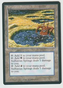 MAGIC THE GATHERING SULFUROUS SPRINGS ICE AGE EDITION LIGHTLY PLAYED - Image 1