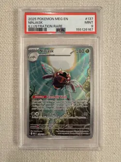 Pokemon Ninjask Mega Evolution Illustration Rare #137 PSA 9 Mint - Image 1