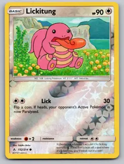 Lickitung 152/214 Common Unbroken Bonds Pokemon Reverse Holo Near Mint - Image 1