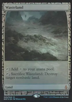 MTG English Wasteland NM Foil Zendikar Expeditions - Image 1