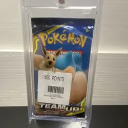 Pokemon TCG Team Up Eevee Snorlax Booster Pack 10 Cards English w/ case - Image 1
