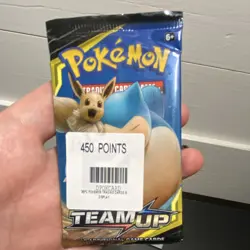 Pokemon TCG Team Up Eevee Snorlax Booster Pack 10 Cards English w/ case - Image 2