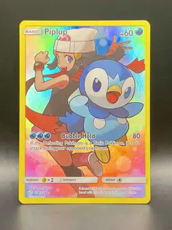 Piplup 239/236 Cosmic Eclipse Full Art Secret Rare Holo Pokemon Card NM/M - Image 1