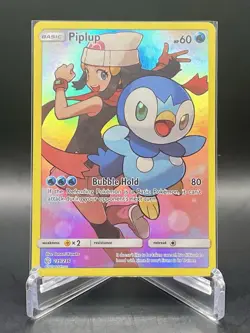 Piplup 239/236 Cosmic Eclipse Full Art Secret Rare Holo Pokemon Card NM/M - Image 2