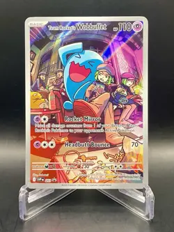 Team Rocket's Wobbuffet 203 Destined Rivals (ETB) Black Star Promo Pokemon NM/M - Image 1
