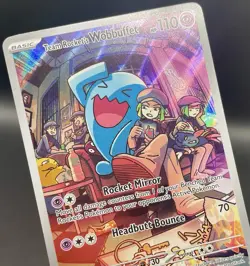 Team Rocket's Wobbuffet 203 Destined Rivals (ETB) Black Star Promo Pokemon NM/M - Image 3