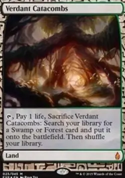 MTG English Verdant Catacombs NM Foil Zendikar Expeditions - Image 1