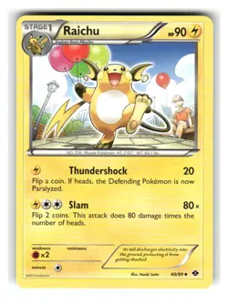 Raichu 40/99 Uncommon Next Destinies Pokemon Lightly Played - Image 1