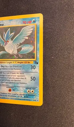 Pokemon Articuno TCG #2/62, Fossil Holo Rare - Image 2