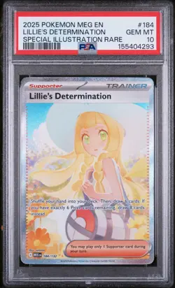 PSA 10 Pokemon Lillie's Determination SIR 184/132 Mega Evolution - Image 3