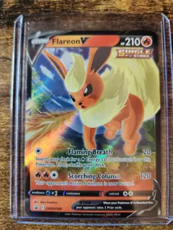 Pokemon TCG Flareon V Sword & Shield Black Star Promo Ultra Rare Holo #SWSH149 - Image 1