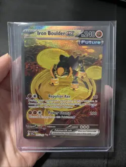 Pokemon TCG Iron Boulder EX Scarlet & Violet Temporal Forces 207/162 - Image 1
