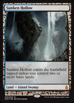 MTG English Sunken Hollow NM Foil Zendikar Expeditions - Image 1