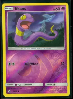 Pokemon EKANS 26/68 Hidden Fates Rev Holo - - MINT - Image 1
