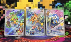 Pokemon TCG First Partner Illustration Collection Series 1 Gen 4 Sinnoh Starters - Image 1
