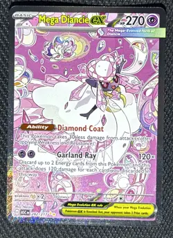 Pokemon Mega Diancie EX 282/217 Ascended Heroes Special Illustration Rare SIR - Image 1
