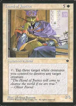 Hand of Justice - Medium Play MTG Fallen Empires - Image 1