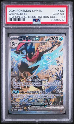 2024 POKEMON SVP EN-SV BLACK STAR PROMO #132 GRENINJA EX PSA 10 - Image 1