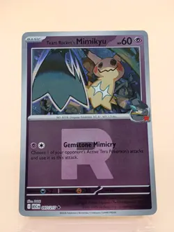 Pokemon TCG Team Rocket's Mimikyu 097/217 Team Rocket Holo Basic 60HP - Image 1