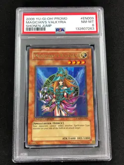 Yugioh 2006 Magician's Valkyria JUMP-EN009 PSA 8 Ultra Rare - Image 1