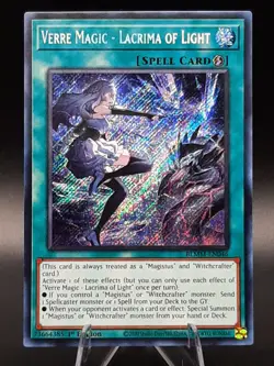 Yu-Gi-Oh! Verre Magic - Lacrima of Light BLMM-EN046 Secret Rare 1st Ed *New* - Image 3