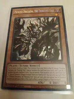 Yugioh BLZD-EN027 Secret Rare Princess Dracaena, The Thirsting Tree 1st Ed NM - Image 2