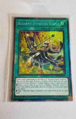 Yugioh! 1x Radiant Typhoon Vision RA05-EN075 Platinum Secret Rare 1st Ed NM - Image 1