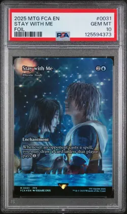 Stay with Me - Rhystic Study (Showcase) MTG x Final Fantasy: Foil PSA 10 GEM MT - Image 1