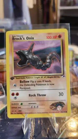 Pokemon TCG Brock's Onix Gym Heroes 1st Edition Never Played Mint - Image 1