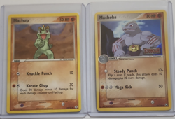 Pokemon Machop 64/101 holo, Machoke 33/108 holo stamped, EX Power Keepers, Holo - Image 1