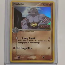 Pokemon Machop 64/101 holo, Machoke 33/108 holo stamped, EX Power Keepers, Holo - Image 4