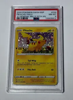 Pikachu SWSH039 PSA 8 | 2020 SWSH Promo Holo General Mills Pokemon TCG EN - Image 1