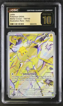 2024 POKEMON SCR EN-STELLAR CROWN ILLUSTRATION RARE #150 JOLTIK CGC 10 PRISTINE - Image 1