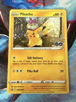 Pikachu Holo SWSH234 Pokemon GO Sword and Shield Promo Nm - Image 1