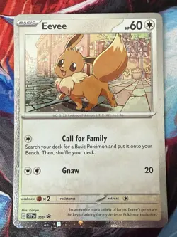 Eevee SVP200 Black Star Cosmos Holo Promo Destined Rivals Pokemon TCG NM - Image 3