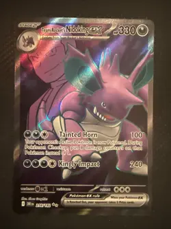 Team Rocket's Nidoking ex Full Art 216/182 - Destined Rivals Pokemon - Image 1