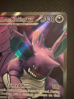 Team Rocket's Nidoking ex Full Art 216/182 - Destined Rivals Pokemon - Image 3