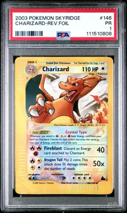 2003 POKEMON SKYRIDGE #146 CHARIZARD-REV.FOIL REVERSE HOLO ENGLISH PSA 1 ✅🔥 - Image 1