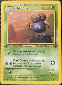 Gloom 37/64 Jungle Regular 1st Edition - Pokemon Card - Image 1