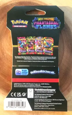 1pk Mega Charizard X COVER ART Phantasmal Flames SLEEVED Booster Pack - Pokemon - Image 2