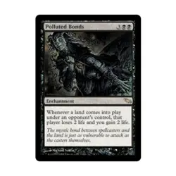 WOTC MtG Shadowmoor Polluted Bonds (R) EX - Image 1